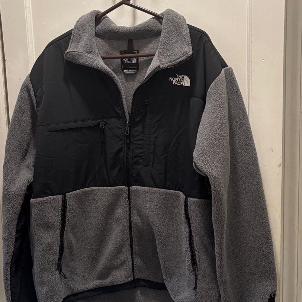 The North Face Men's Black and Gray Fleece Jacket